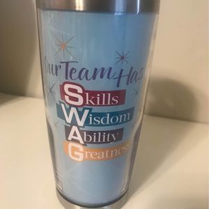 Stainless steel water bottle "Our team has SWAG" like new
